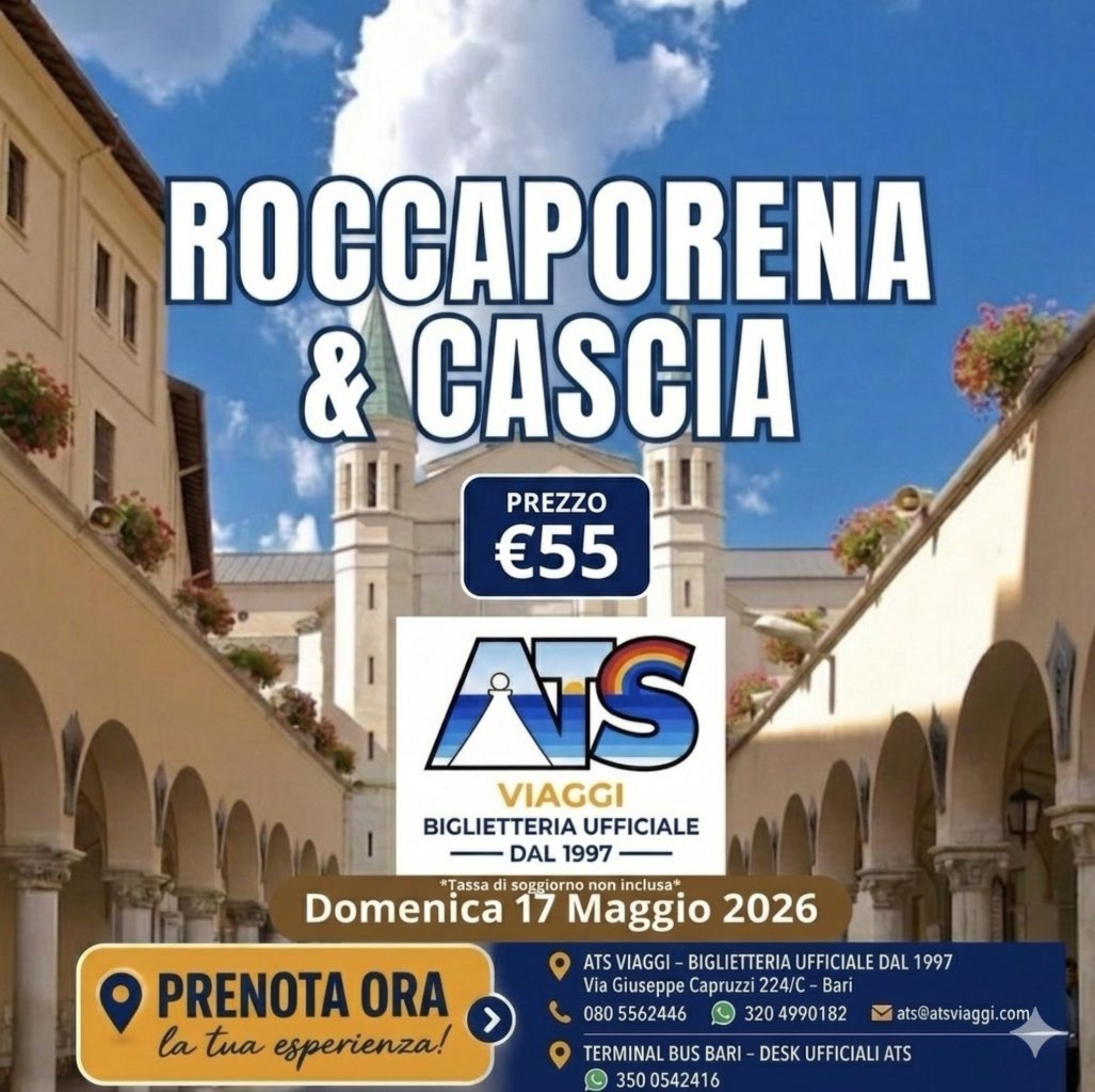ROCCAPORENA & CASCIA – UN VIAGGIO DI FEDE E PACE